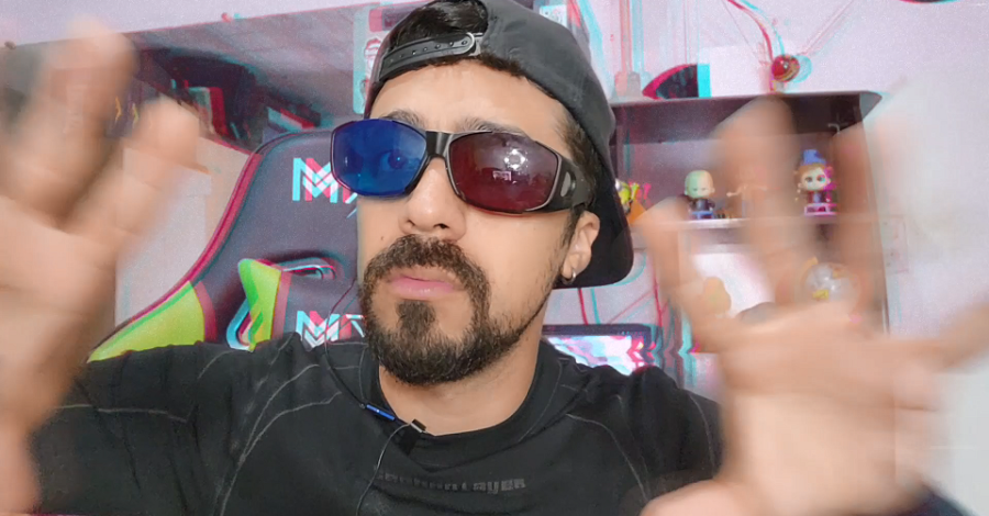 ÓCULOS 3D ANAGLIFO ( AZUL E VERMELHO )