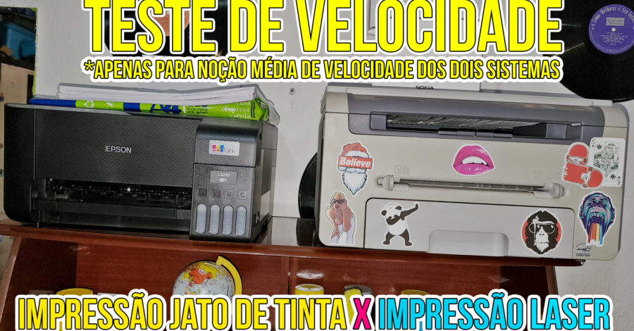 IMPRESSORA MULTIFUNCIONAL JATO DE TINTA X  A LASER ( TESTE DE VELOCIDADE DE IMPRESSÃO )