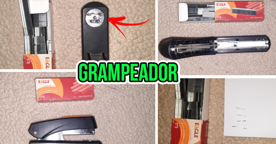 GRAMPEAR DE DOIS JEITO ( LADO ABERTO E FECHADO ) E COMO COLOCAR GRAMPOS NOVOS NO GRAMPEADOR DE PAPEL