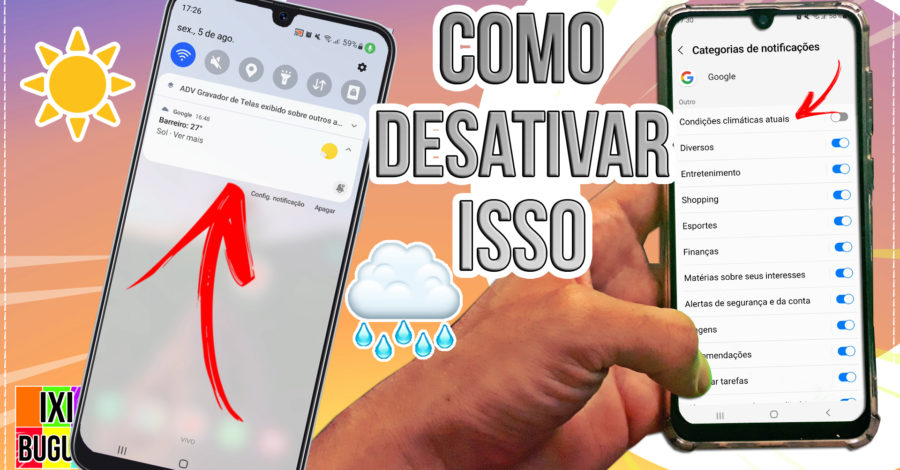 COMO DESATIVAR NOTIFICAÇÕES DE CLIMA, TEMPO QUE APARECE NA BARRA DE NOTIFICAÇÕES DO CELULAR ANDROID