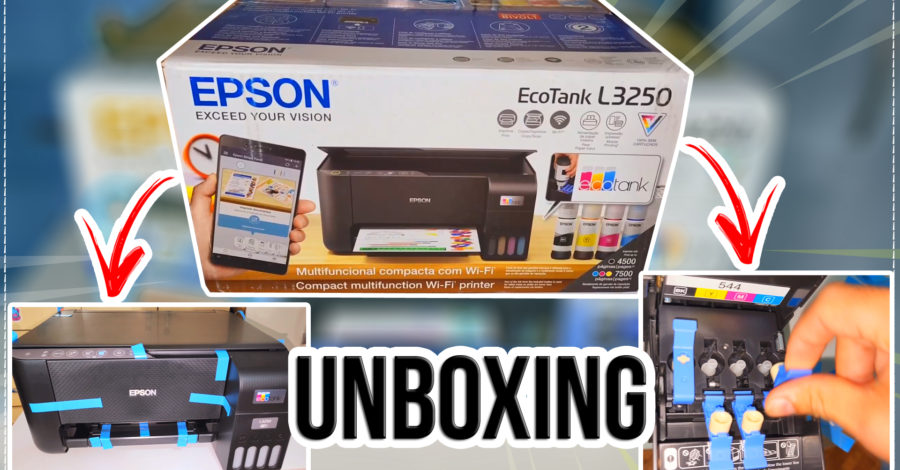 UNBOXING da IMPRESSORA MULTIFUNCIONAL Epson Ecotank L3250  com Tanque de Tinta Colorida