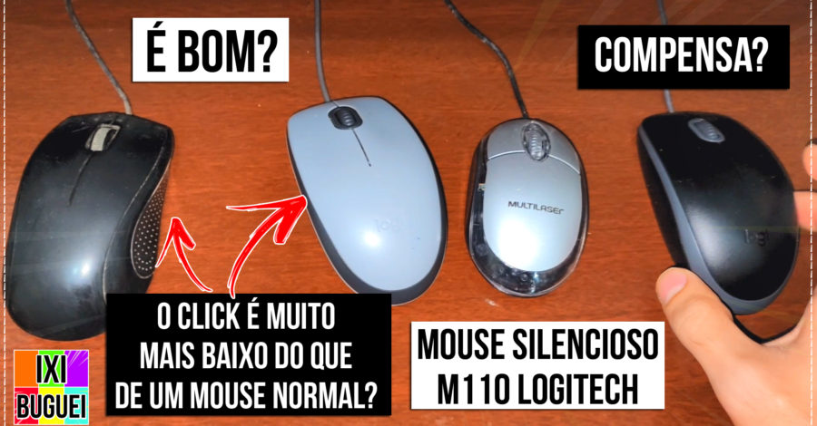 Teste do MOUSE com clique SILENCIOSO M110 LOGITECH ( Comparação com modelos normais )