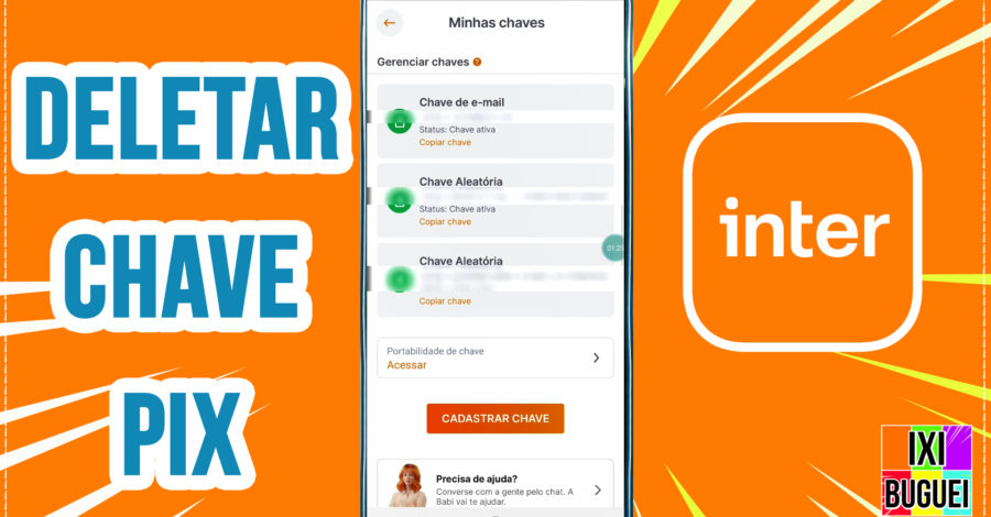 COMO EXCLUIR UMA CHAVE PIX CADASTRADA NO APP DO BANCO INTER