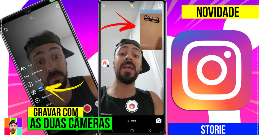 Como Gravar com duas câmeras ao mesmo tempo nos Stories do instagram : Função Duplo ( Nova )