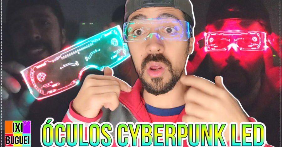 COMO É O ÓCULOS CYBERPUNK Com LED, LUZES COLORIDAS