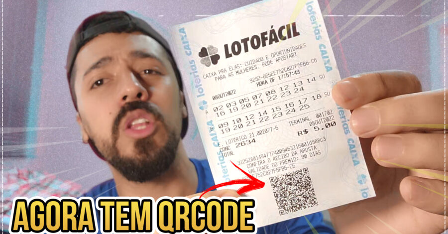 NOVIDADE: AGORA OS BILHETES DE JOGOS DA LOTERIA VEM COM QRCODE
