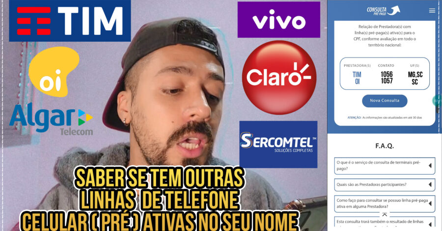 Como saber se tem outras linhas de operadora de telefone celular ativas no seu nome CPF |  Pré Pago