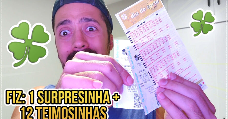 FIZ UMA SURPRESINHA E 12 TEIMOSINHAS NO JOGO DIA DE SORTE DA LOTERIA FEDERAL