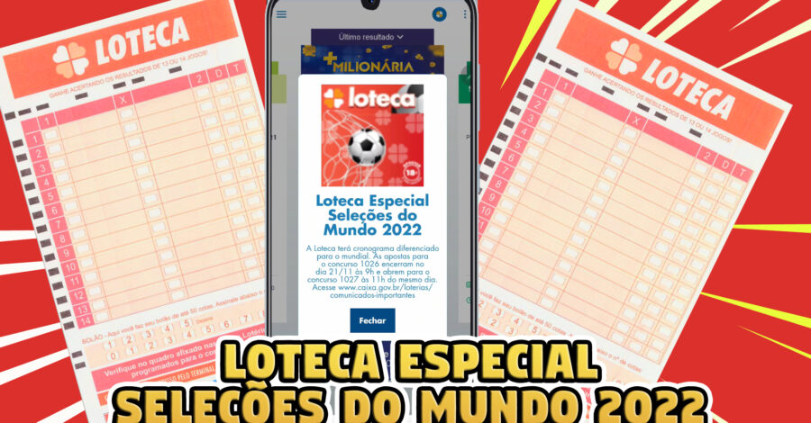 LOTECA ESPECIAL SELEÇÕES DO MUNDO 2022 ( Datas diferentes )