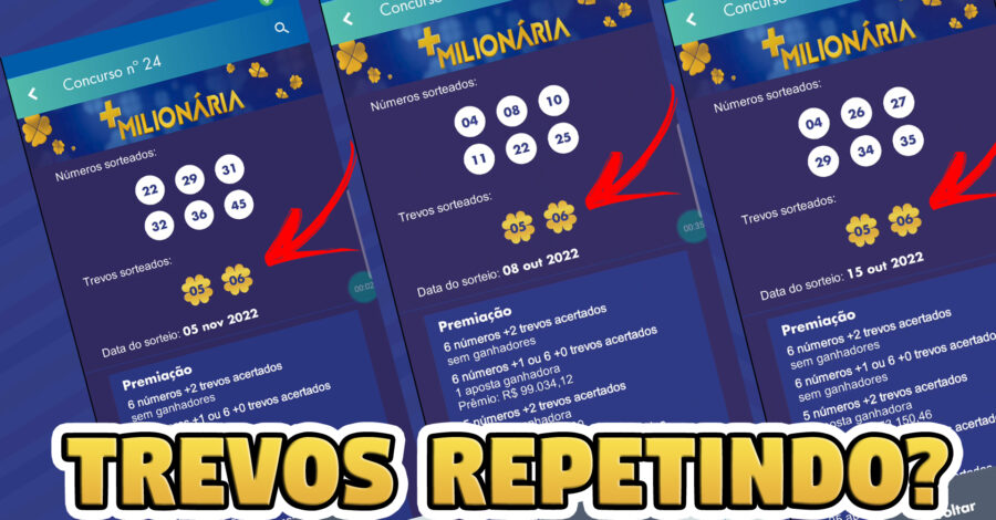 🍀 + MILIONÁRIA SAI 1 TREVO PAR E 1 TREVO ÍMPAR NA MAIORIA DOS SORTEIOS? TREVO 05 E 06 REPETIU