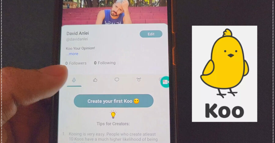 COMO CRIAR UM PERFIL NA NOVA REDE SOCIAL KOO APP PELO CELULAR