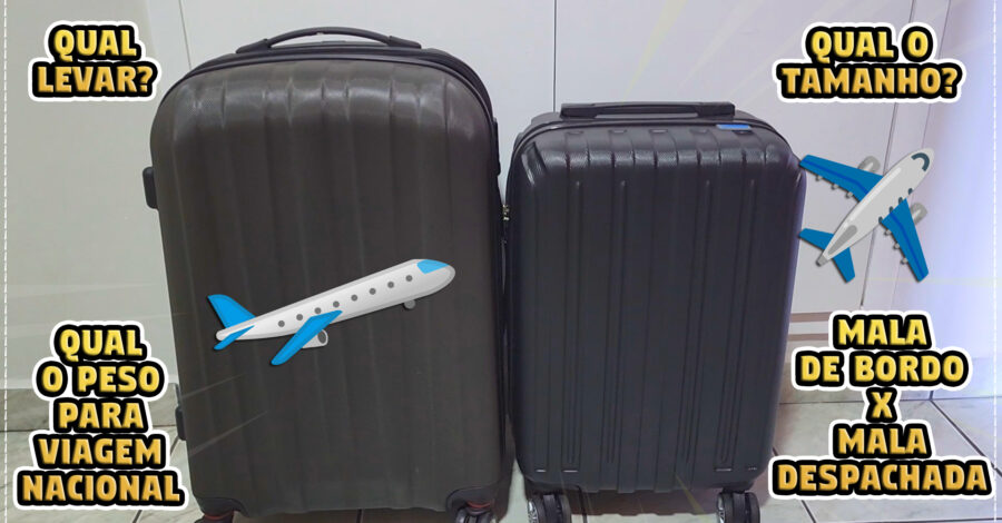 MALA DE BORDO x MALA MÉDIA ( dimensão, diferença + algumas infos )