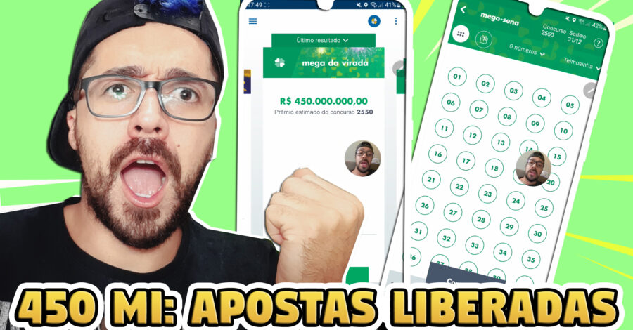 450 mi: MEGA SENA da VIRADA LIBERADA NO APP, PÁGINA E LOTÉRICA