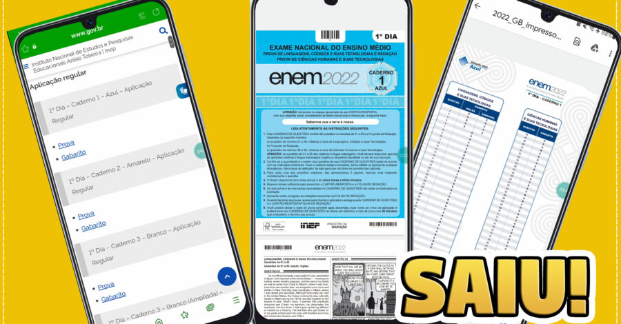 COMO VER O GABARITO OFICIAL DO ENEM 2022 PELO CELULAR PASSO A PASSO