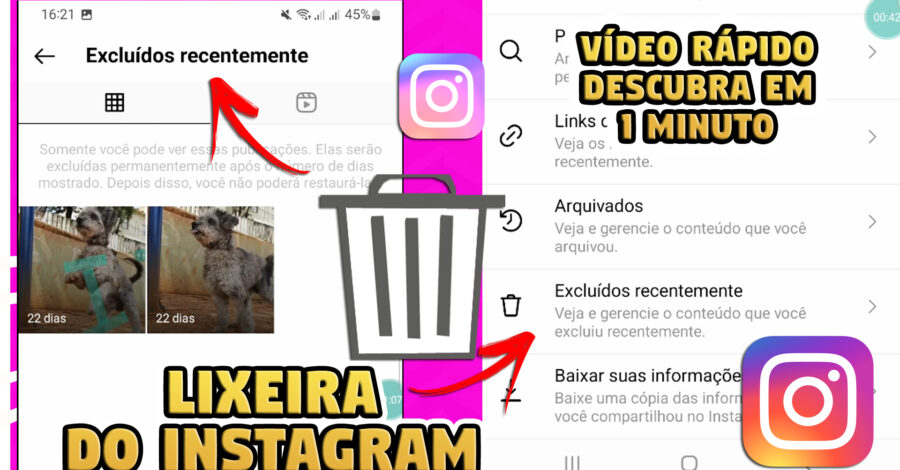 MUDOU DE LUGAR: ONDE ESTA A LIXEIRA DO INSTAGRAM