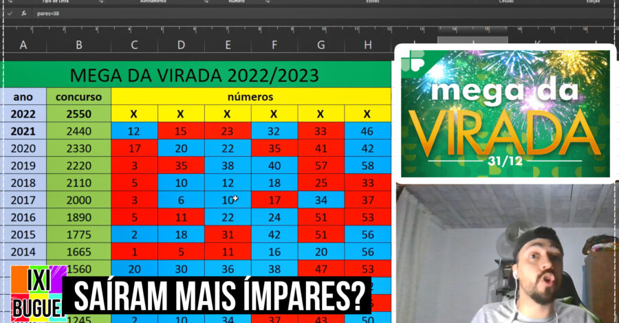 MEGA SENA DA VIRADA: QUANTOS NÚMEROS PARES E ÍMPARES SAIRAM NOS ÚLTIMOS 12 CONCURSOS
