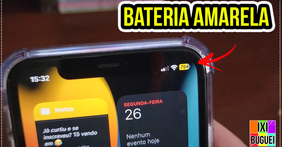 PORQUE O ÍCONE DE BATERIA DO CELULAR IPHONE ESTÁ DA COR AMARELA | COMO DEIXAR VERDE