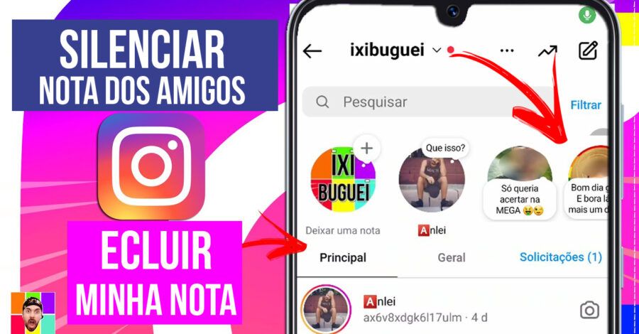 COMO EXCLUIR SUA NOTA OU SILENCIAR NOTAS DOS AMIGOS NA FUNÇÃO NOVA DO INSTAGRAM ( APRENDA )