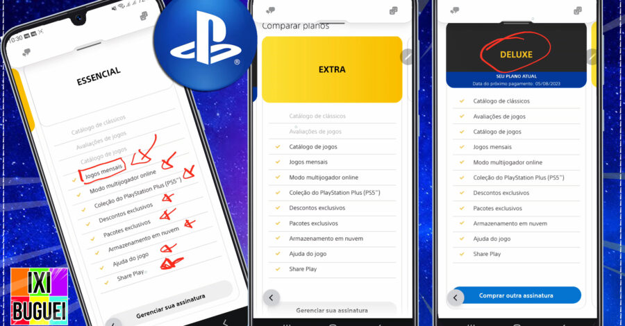 QUAL A DIFERENÇA DO PLANO DELUXE, EXTRA E ESSENCIAL DA PSN ( JOGOS | PLAYSTATION ) QUAL EU USO