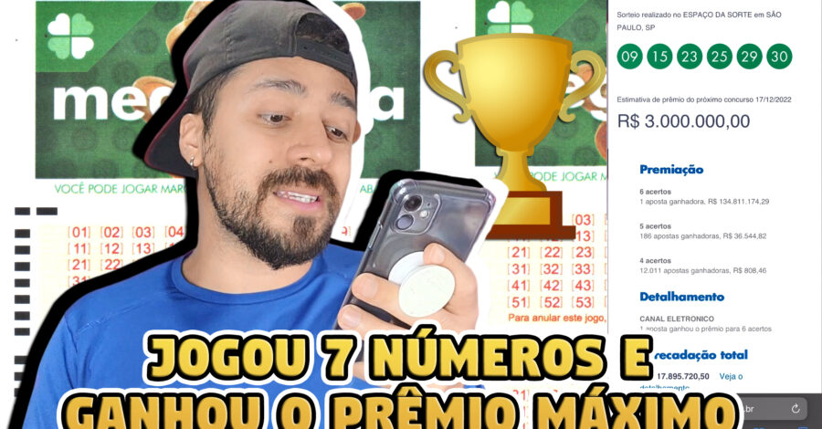 🍀 MEGA SENA SAI PRA 1 GANHADOR QUE JOGOU 7 NÚMEROS E NÃO FUI EU