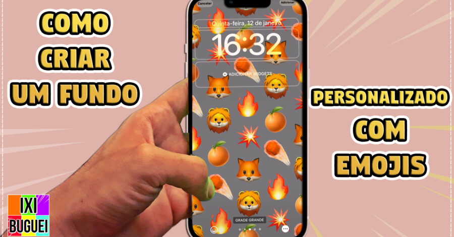 📱 COMO CRIAR SUA PRÓPRIA IMAGEM DE FUNDO ( PAPEL DE PAREDE ) COM EMOJIS FAVORITOS NO IPHONE