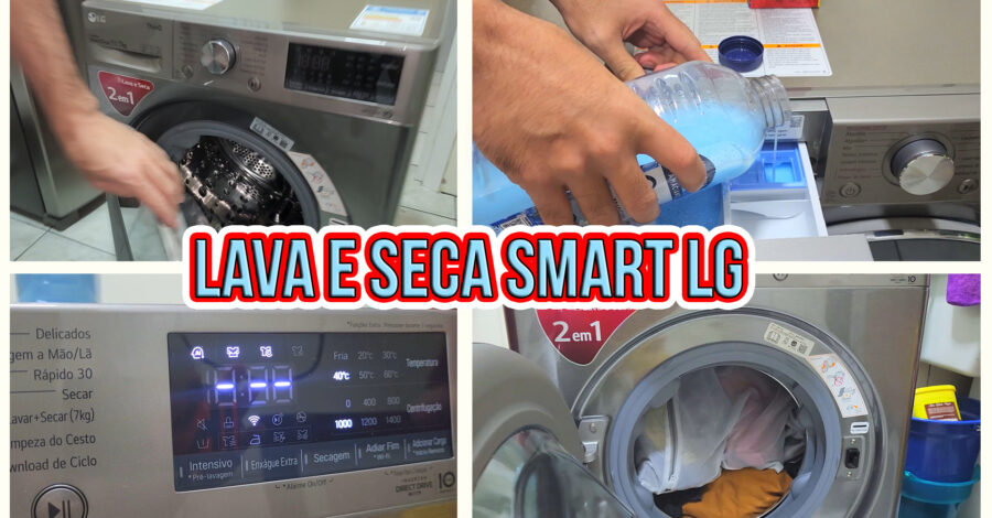 COMO LAVAR ROUPA NA LAVA E SECA SMART LG 11KG VC4 ( APRENDA )
