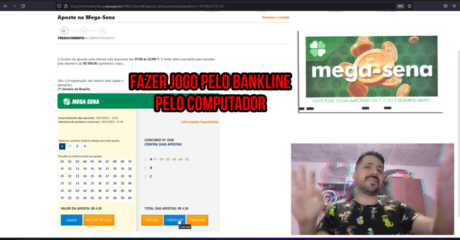 🍀 COMO JOGAR NA MEGA SENA PELO COMPUTADOR ( BANKLINE DA CAIXA ECONÔMICA FEDERAL )