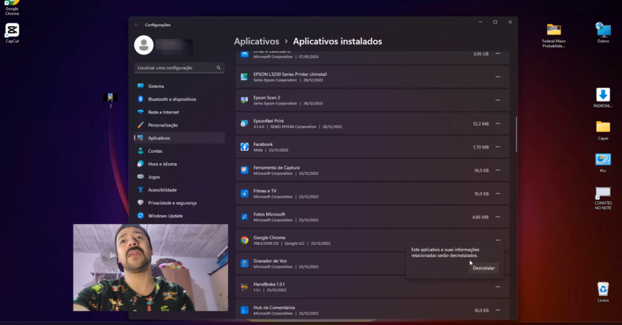 COMO DESINSTALAR UM PROGRAMA NO WINDOWS 11