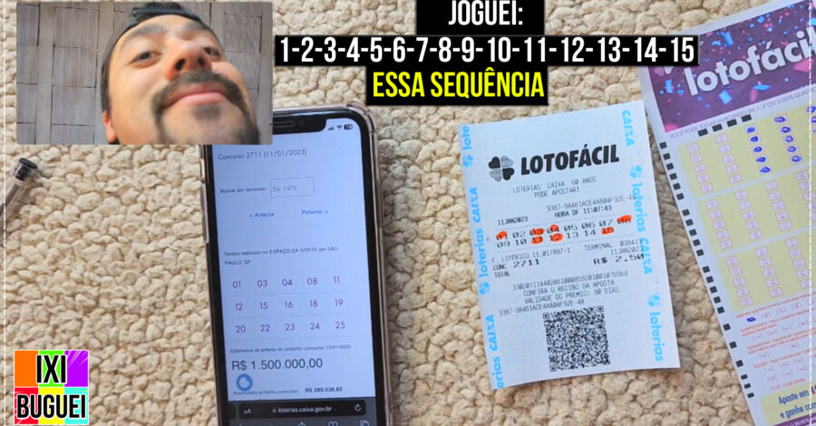 🍀 JOGUEI DE 1 A 15 NA LOTOFÁCIL ( OS PRIMEIROS 15 NÚMEROS em sequência )
