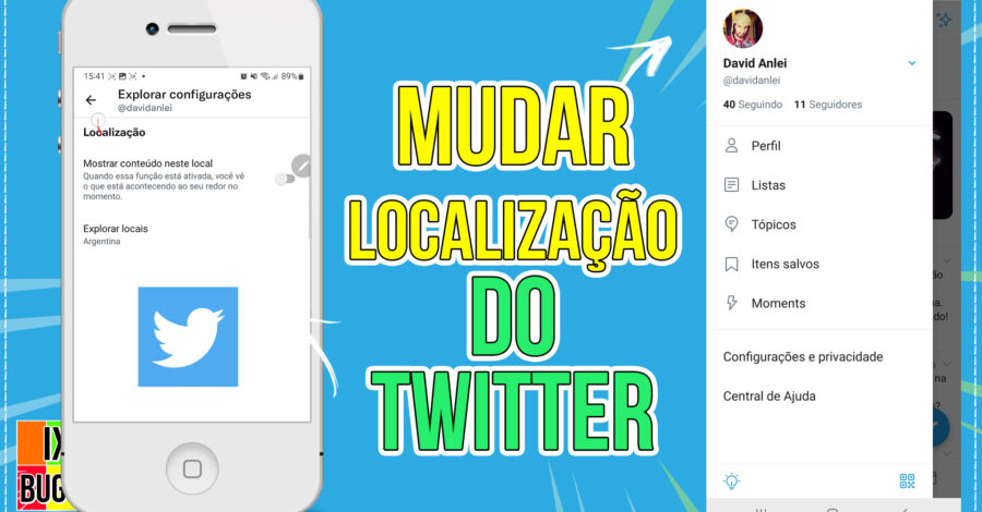 💙 COMO MUDAR LOCALIZAÇÃO DO TWITTER PAÍS ( Local Diferente )