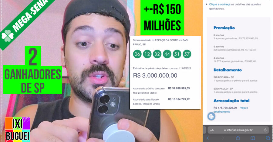 🍀 MEGA SENA SAIU PRA 2 APOSTAS SIMPLES QUE JOGARAM 6 NÚMEROS ( RATEIO CONCURSO 2562 )