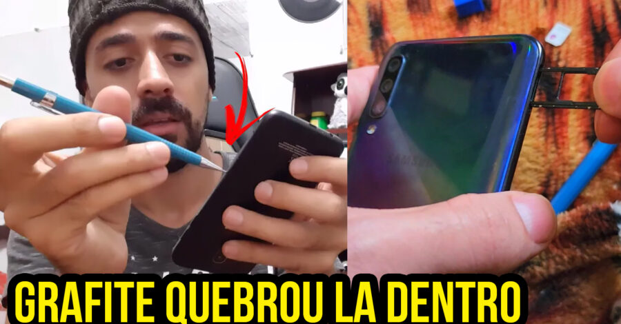 COMO TIRAR GRAFITE DE LAPISEIRA QUE FICOU EMPERRADO DENTRO DA GAVETA DE CHIP DO CELULAR | DICA