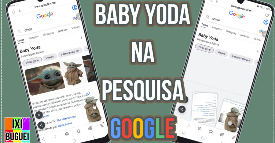 COMO FAZER O BABY YODA APARECER NA PESQUISA DO GOOGLE ( GROGU )