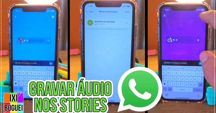 NOVA FUNÇÃO WHATSAPP: GRAVAR ÁUDIO NO STORIE PARA POSTAR PARA OS CONTATOS