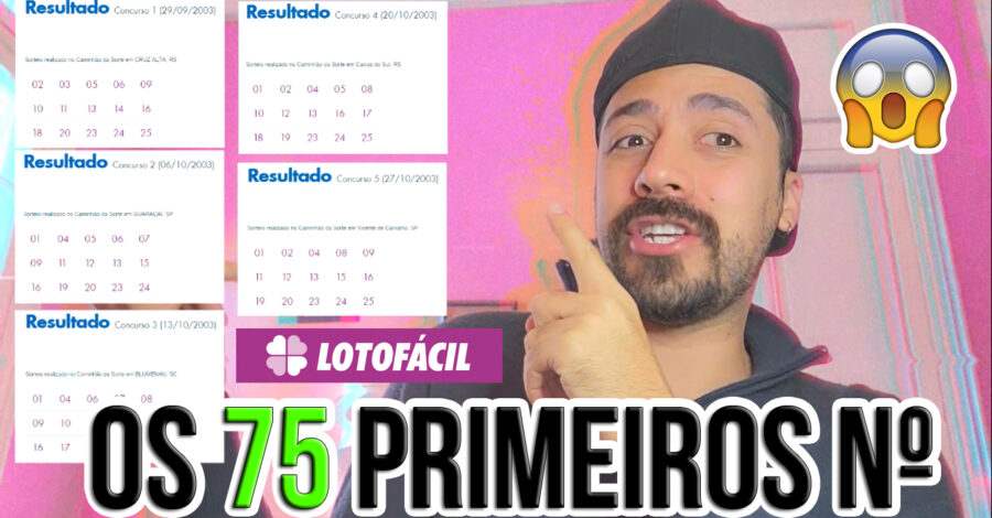 🍀 QUAIS FORAM OS 75 PRIMEIROS NÚMEROS SORTEADOS NA LOTOFÁCIL ?