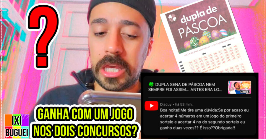 🍀 SE ACERTAR NOS DOIS SORTEIOS DA DUPLA SENA DE PÁSCOA, GANHO DUAS VEZES?