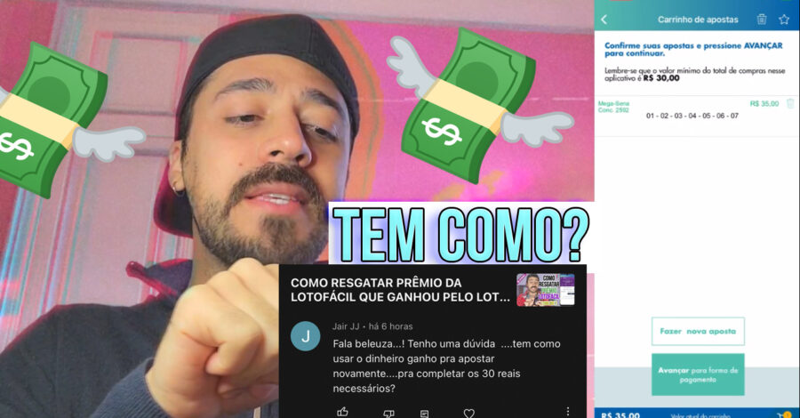 🍀 APP LOTERIAS : TEM COMO USAR O DINHEIRO QUE GANHOU PRA COMPLETAR OS 30 REAIS MÍNIMOS ?