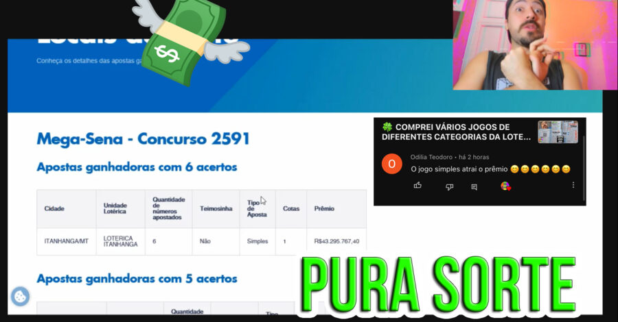 🍀 LOTERIA: APOSTA SIMPLES ATRAI O PRÊMIO PRINCIPAL ? 🏆 MAIS SORTE ? LOTOFÁCIL, MEGA SENA E QUINA