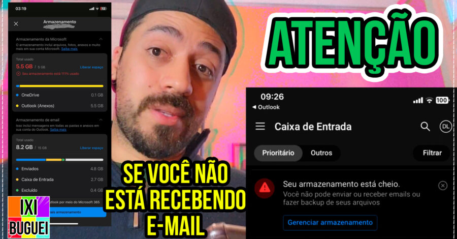 ✉️ ATENÇÃO SE VOCÊ TEM E-MAIL OUTLOOK, HOTMAIL, MSN OU LIVE ( ARMAZENAMENTO DA MICROSOFT CHEIO )