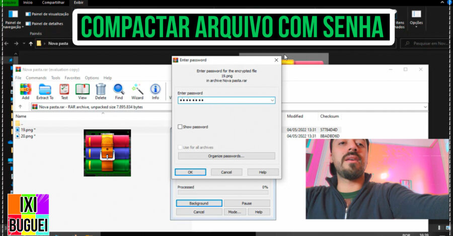 🔐 COMO COMPACTAR ARQUIVO COM SENHA NO WINRAR