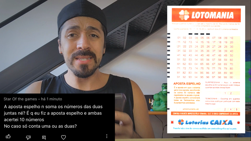 🍀 LOTOMANIA : A APOSTA ESPELHO JUNTA OS NÚMEROS JOGADOS DOS DOIS BILHETES?