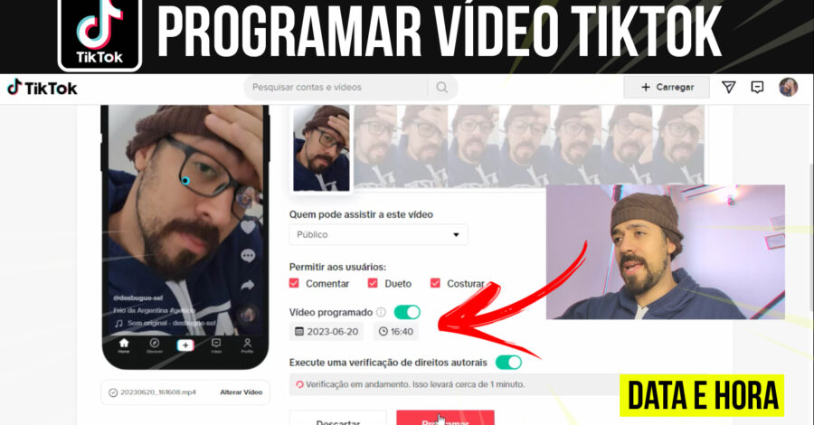 COMO PROGRAMAR MEU VÍDEO NO TIKTOK ( POSTAR NA HORA E DATA QUE QUERO ) ( pelo computador )