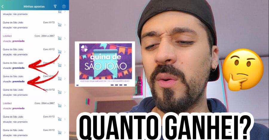 🍀 JOGUEI NA QUINA DE SÃO JOÃO 22 JOGOS E GANHEI DOIS DUQUES 🤓 PELO APP LOTERIAS ( aposta online )