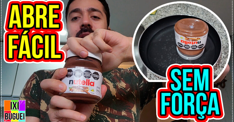 COMO ABRIR POTE DE NUTELA COM TAMPA EMPERRADA ( RÁPIDO E SEM FORÇA )