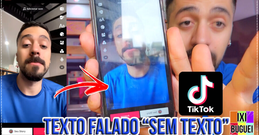 TIKTOK : COMO COLOCAR TEXTO FALADO E O TEXTO NÃO APARECER NA TELA 📢