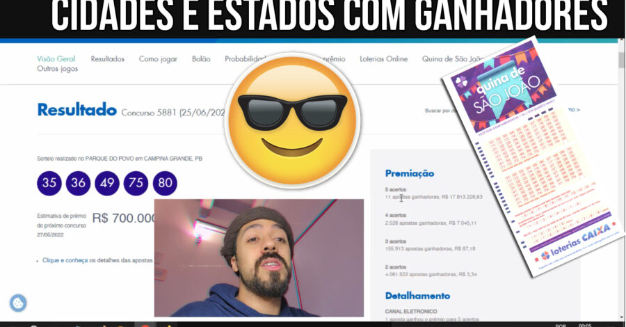 🍀 QUAIS FORAM OS ESTADOS E CIDADES QUE TIVERAM GANHADORES DA QUINA DE SÃO JOÃO DE 2011 ATÉ 2022
