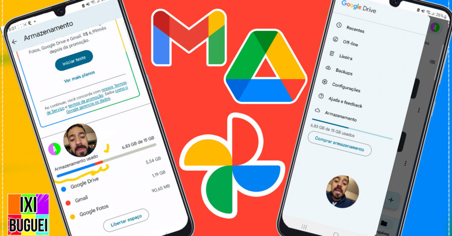 GOOGLE DRIVE CHEIO, COMO SABER O QUE ESTÁ OCUPANDO MAIS ESPAÇO ENTRE ELE, O GOOGLE FOTOS E O GMAIL