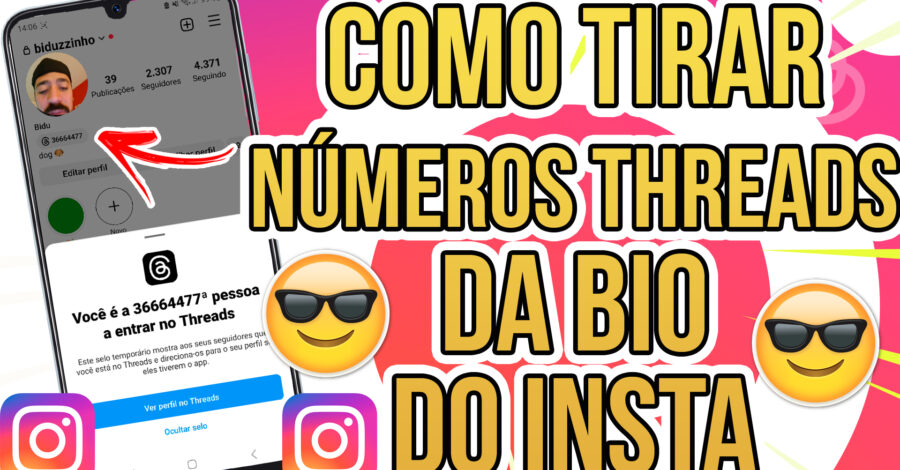 ✔️ COMO OCULTAR, TIRAR O NÚMERO DO @ THREADS DO MEU PERFIL DO INSTAGRAM, BIO ? ( SELO )