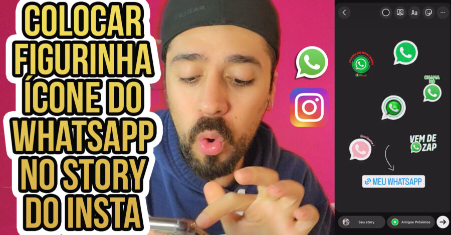 COMO COLOCAR FIGURINHA DO SÍMBOLO LOGOTIPO DO WHATSAPP NO STORIE INSTAGRAM ( ÍCONE DO ZAP NO STORY )