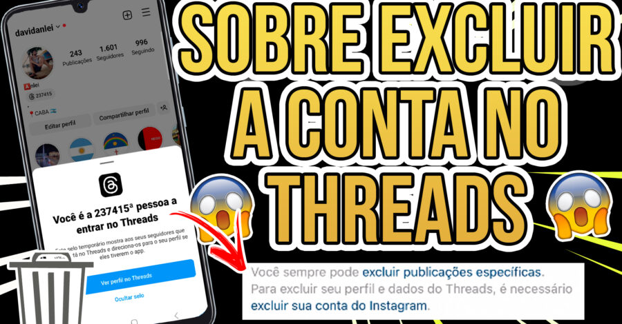 😱 PRA EXCLUIR O PERFIL NO THREADS TEM QUE DELETAR A CONTA DO INSTAGRAM ? 🗑️